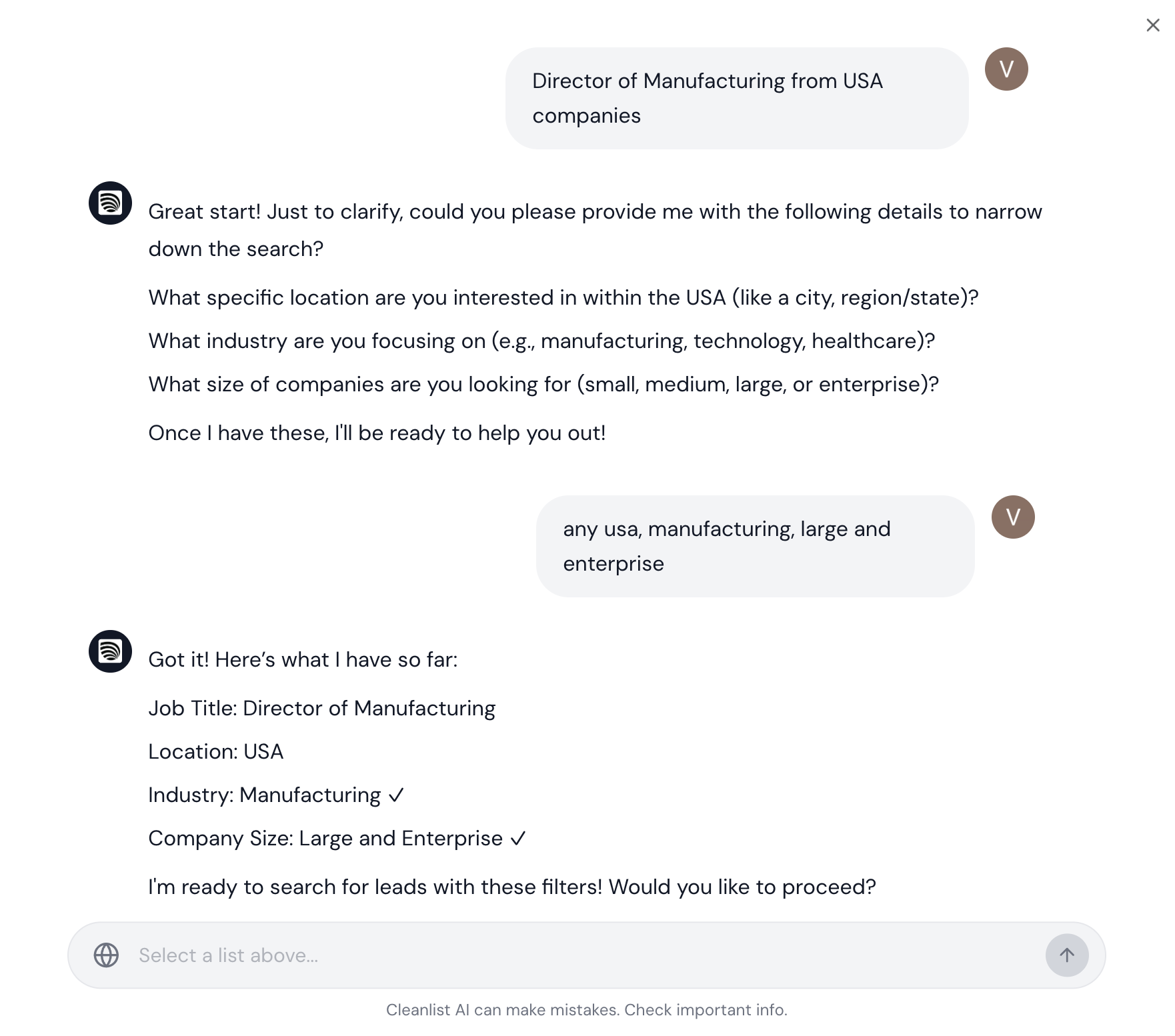 AI People Search conversation